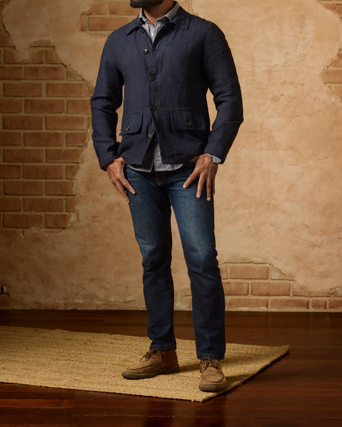 Made to Measure / Navy Linen / Standard