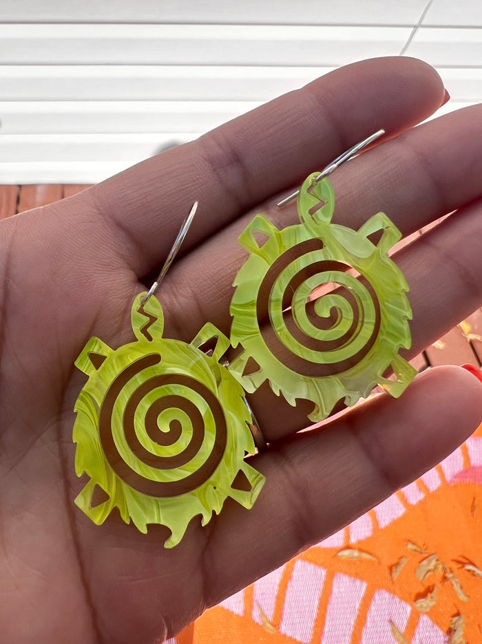Small Turtle Earrings Made by Rykelle Kemp (variety of colors)