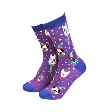 Novelty Socks - Dogs in Hats - Women