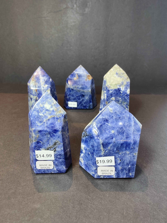 Sodalite Polished Obelisk Tower Sculpture - Smokin Resin Company