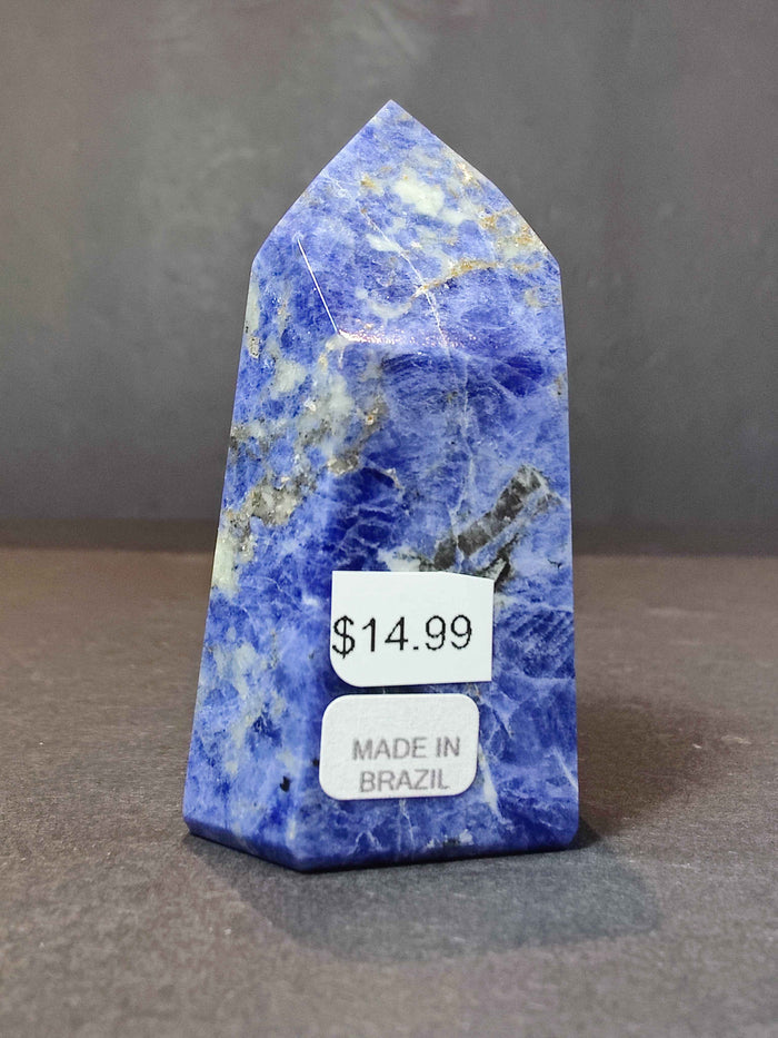 Sodalite Polished Obelisk Tower Sculpture - Smokin Resin Company
