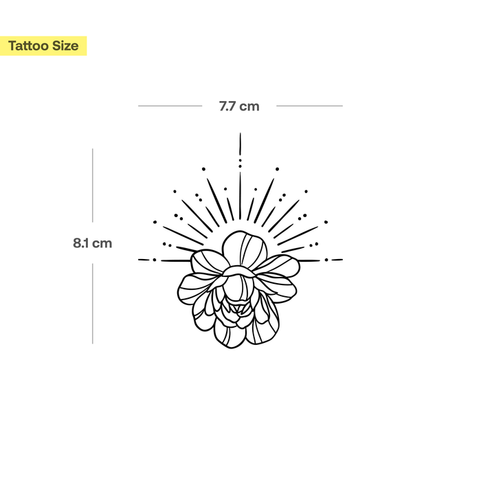 Sonne und Lotus Tattoo