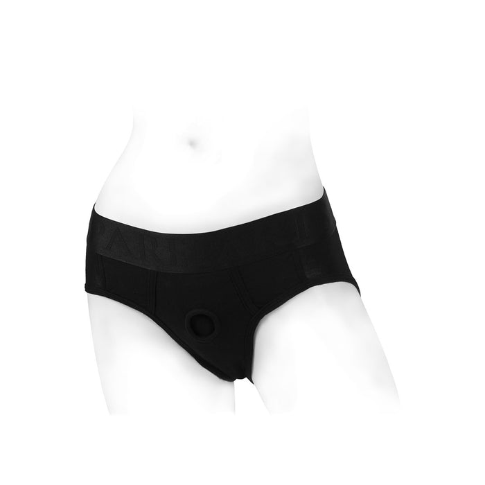 SpareParts Tomboi Harness Black-Black Rayon - 3X Intimates Adult Boutique