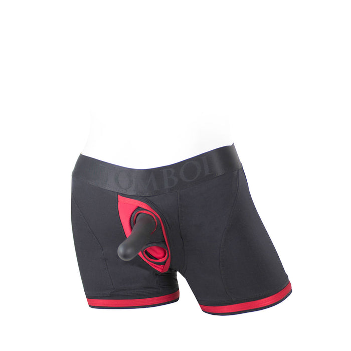 SpareParts Tomboii Black-Red Nylon - 3X Intimates Adult Boutique