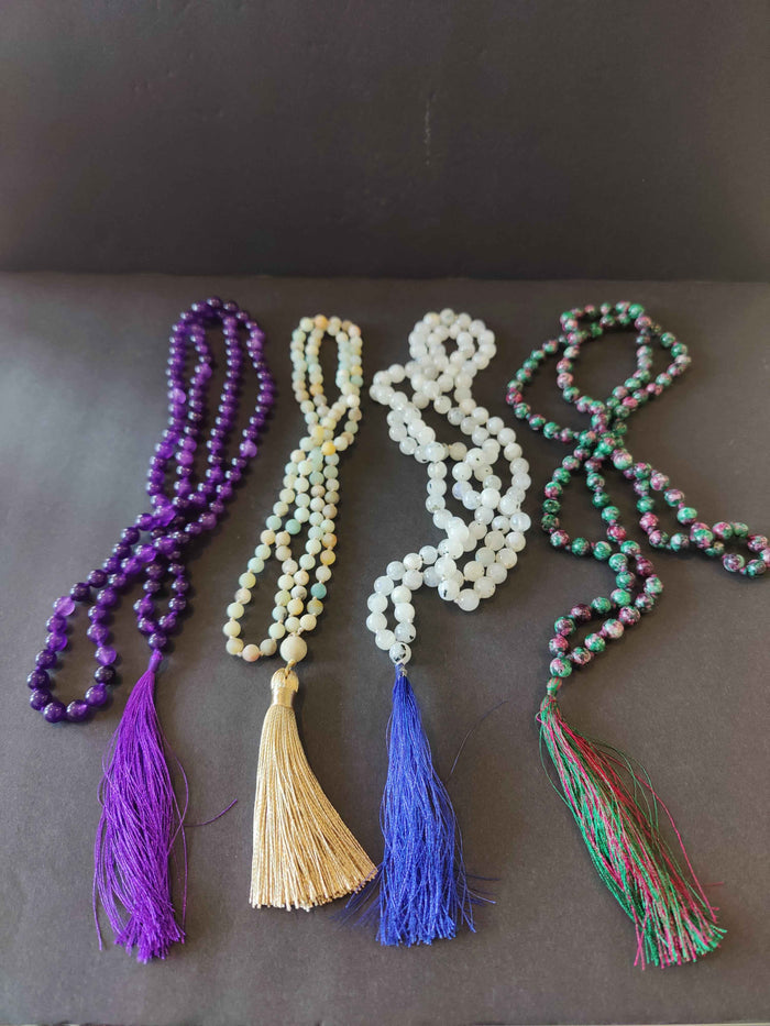 Stone Bead Mala Necklace - Smokin Resin Company