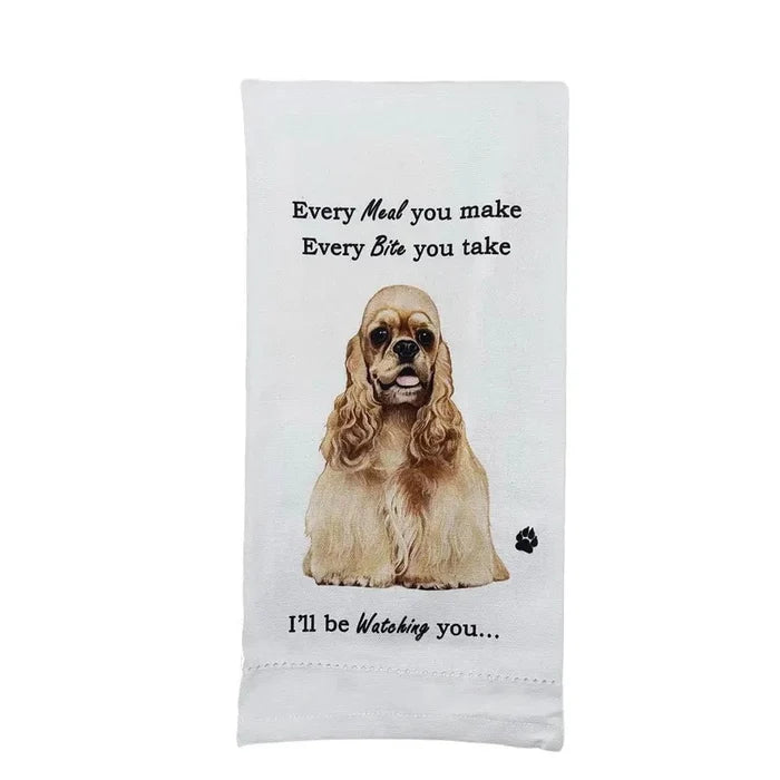 Novelty Tea Towel - Cocker Spaniel Kitchen Towel