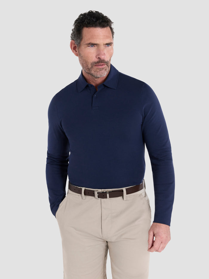 The Long Sleeve Smart Pique Polo