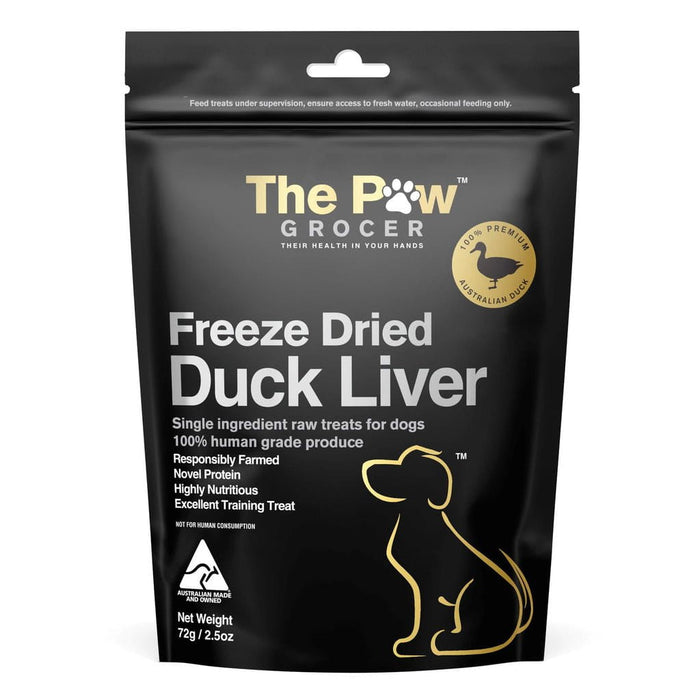 The Paw Grocer THE PAW GROCER BLACK FREEZE DRIED DUCK LIVER 72G