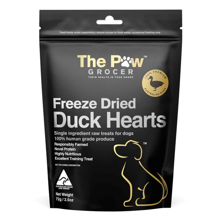 The Paw Grocer THE PAW GROCER BLACK LABEL FREEZE DRIED DUCK HEART 72G