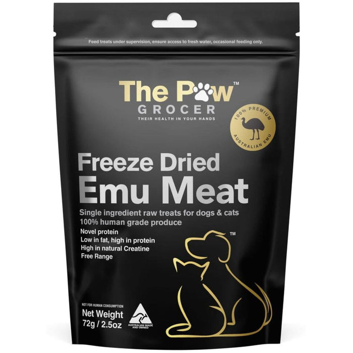 The Paw Grocer THE PAW GROCER BLACK LABEL FREEZE DRIED EMU MEAT 72G