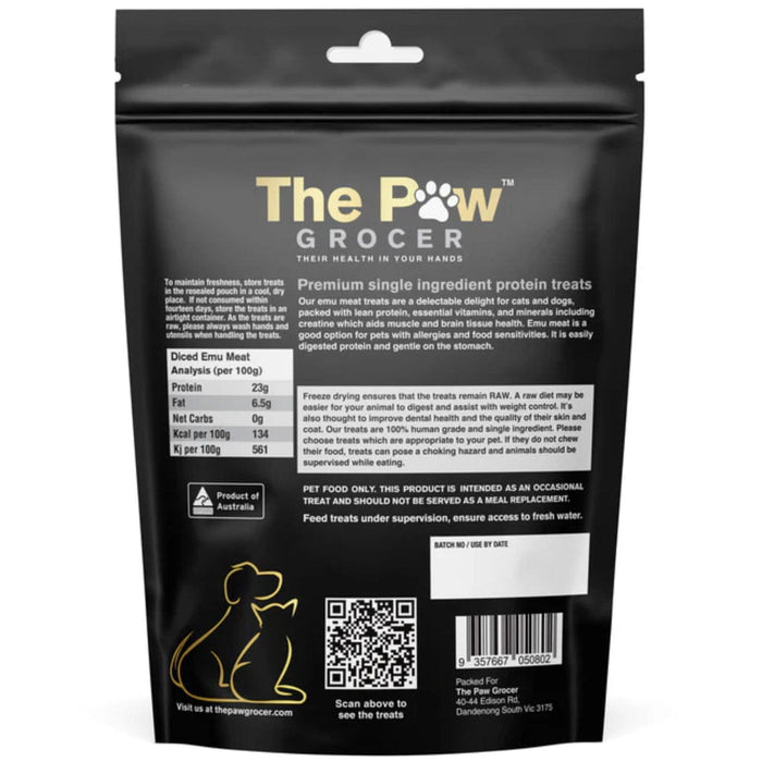The Paw Grocer THE PAW GROCER BLACK LABEL FREEZE DRIED EMU MEAT 72G