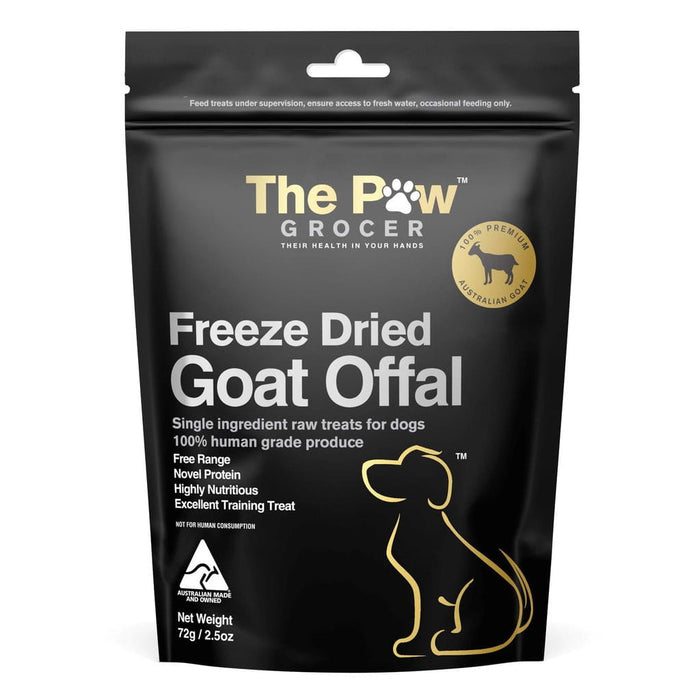 The Paw Grocer THE PAW GROCER BLACK LABEL FREEZE DRIED GOAT OFFAL 72G