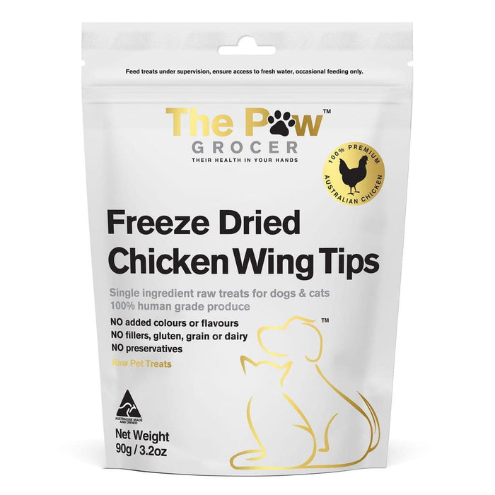 The Paw Grocer THE PAW GROCER WHITE FREEZE-DRIED CHICKEN WING TIPS 90G