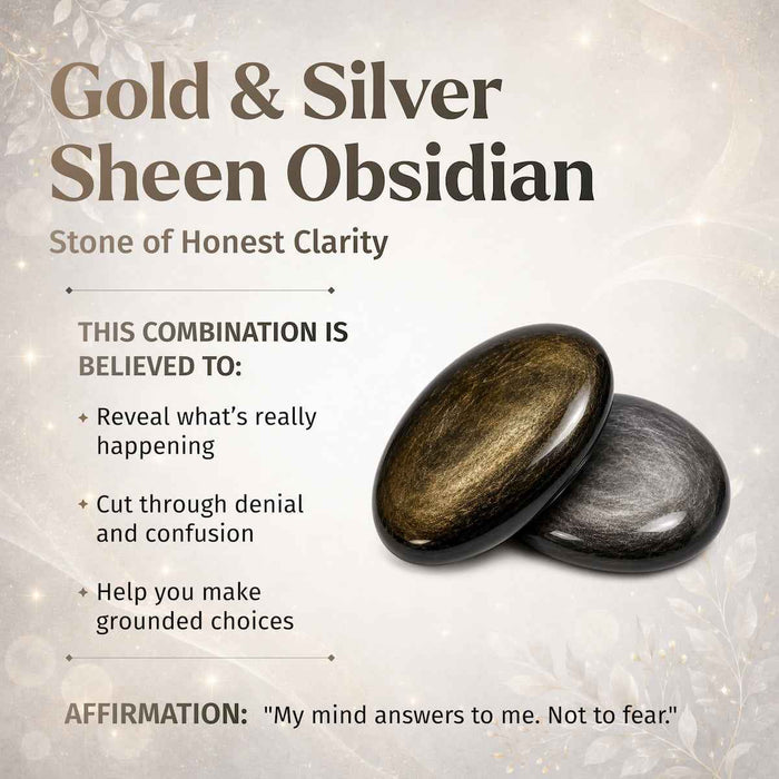 The Upper Hand – Gold & Silver Sheen Obsidian Points