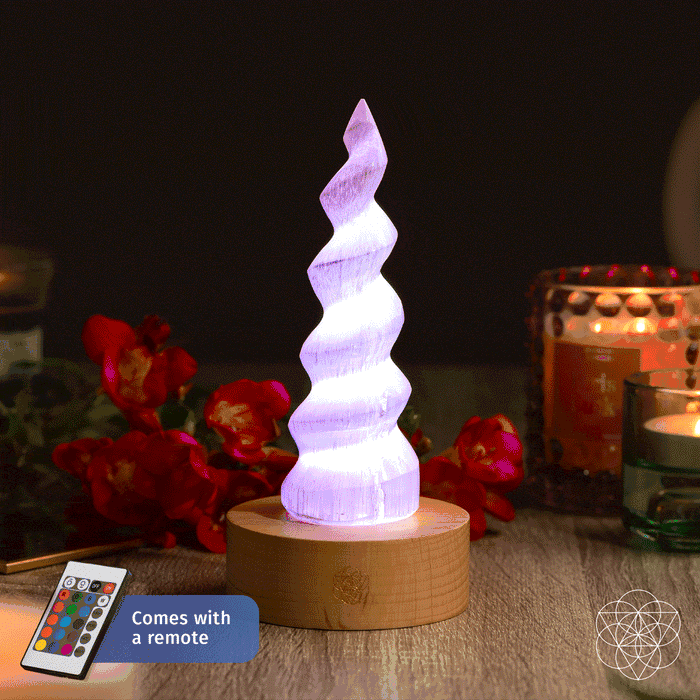 Therapy By Light - Selenite Flame Lamp - Smokin Resin Company