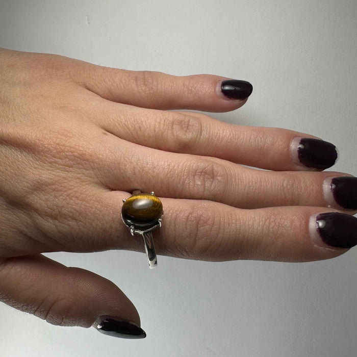 Tiger Eye Ring - Size 11 - Smokin Resin Company