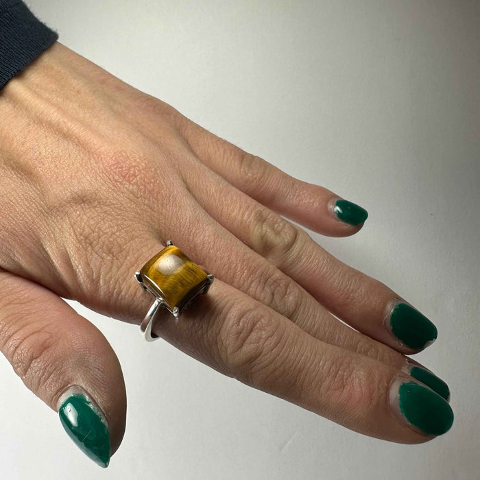 Tiger's Eye Ring - Size 7 - Smokin Resin Company