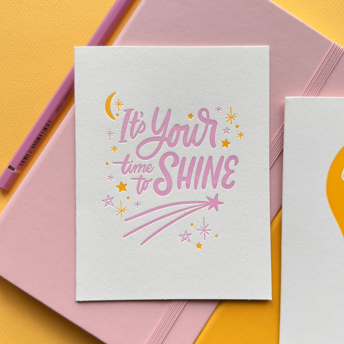 Time to Shine | Congratulations Graduation Letterpress Card