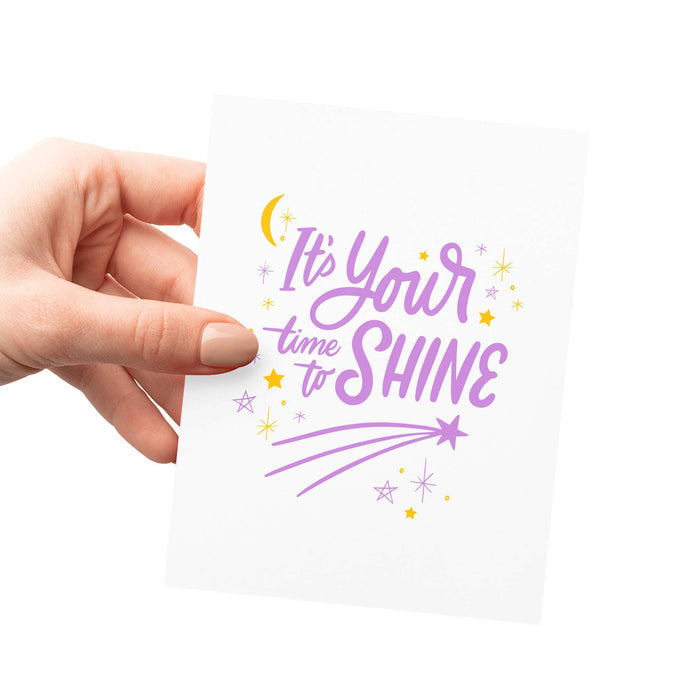 Time to Shine | Congratulations Graduation Letterpress Card