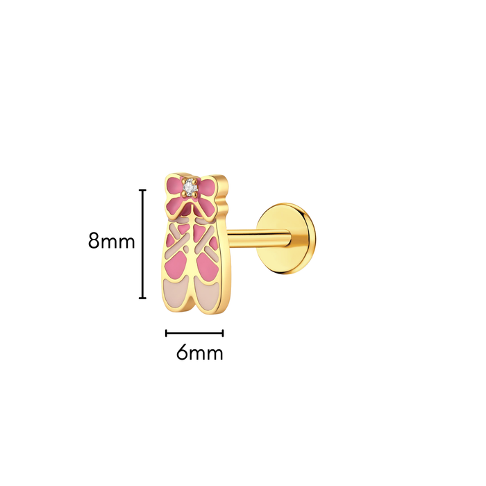 Tiny Dancer Enamel Flat Back Stud