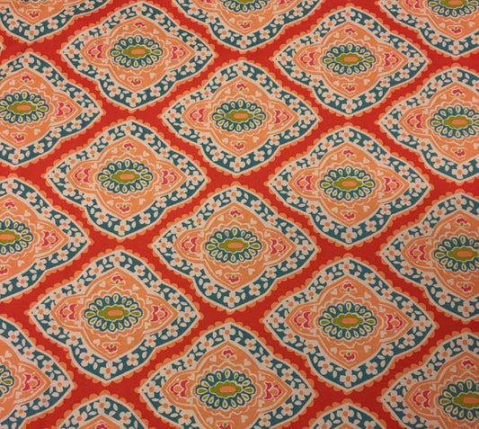 Dogtraining101 Size 4 Training Mat - American Canvas - Medallion Coral Square
