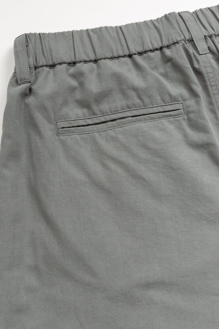 Triple Pleated Elastic Waistband Pant - Light Slate
