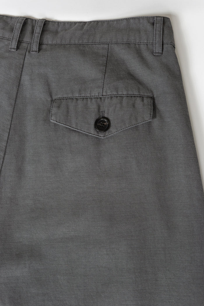 Triple Pleated Wide Leg Trouser - Charcoal