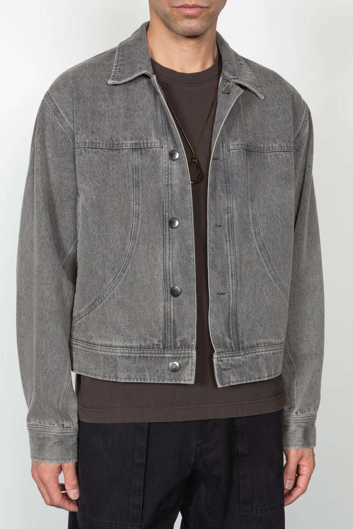 Trucker Jacket - Washed Grey Denim