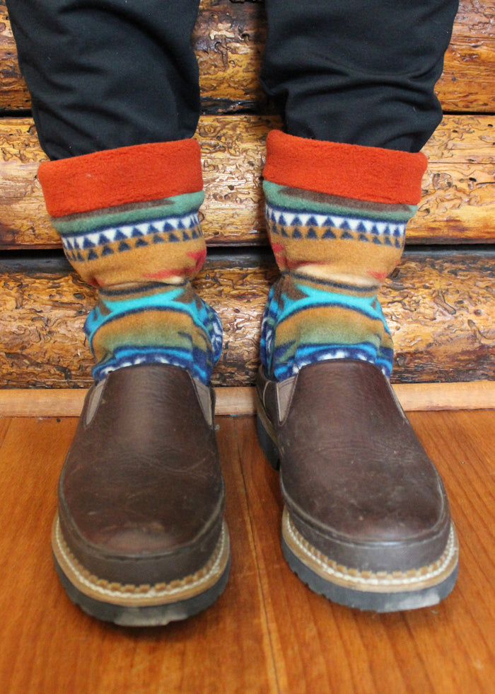 Turquoise Navajo Men's Slipper Socks