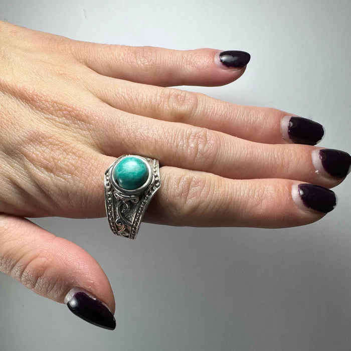 Turquoise Ring - Size 10.5 - Smokin Resin Company