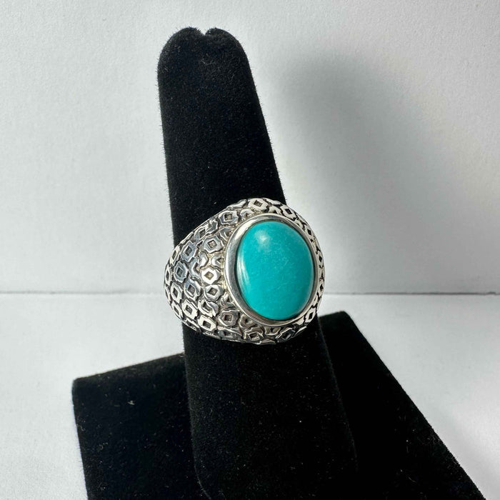Turquoise Ring - Size 7 - Smokin Resin Company