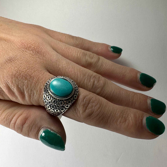 Turquoise Ring - Size 7 - Smokin Resin Company