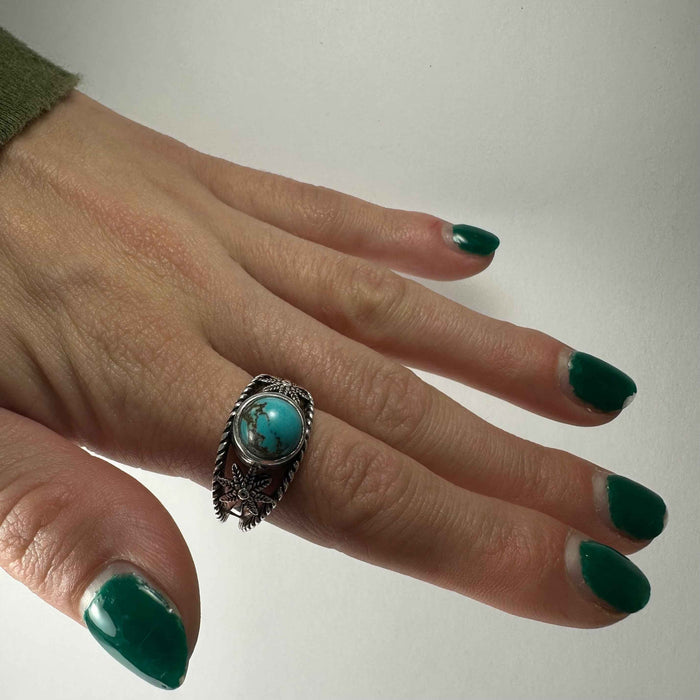 Turquoise Ring - Size 8 - Smokin Resin Company