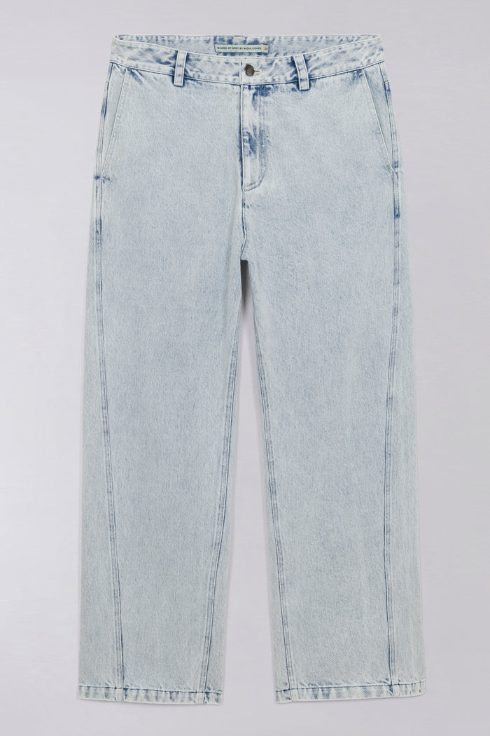 Twisted Seam Pant - Bleached Denim