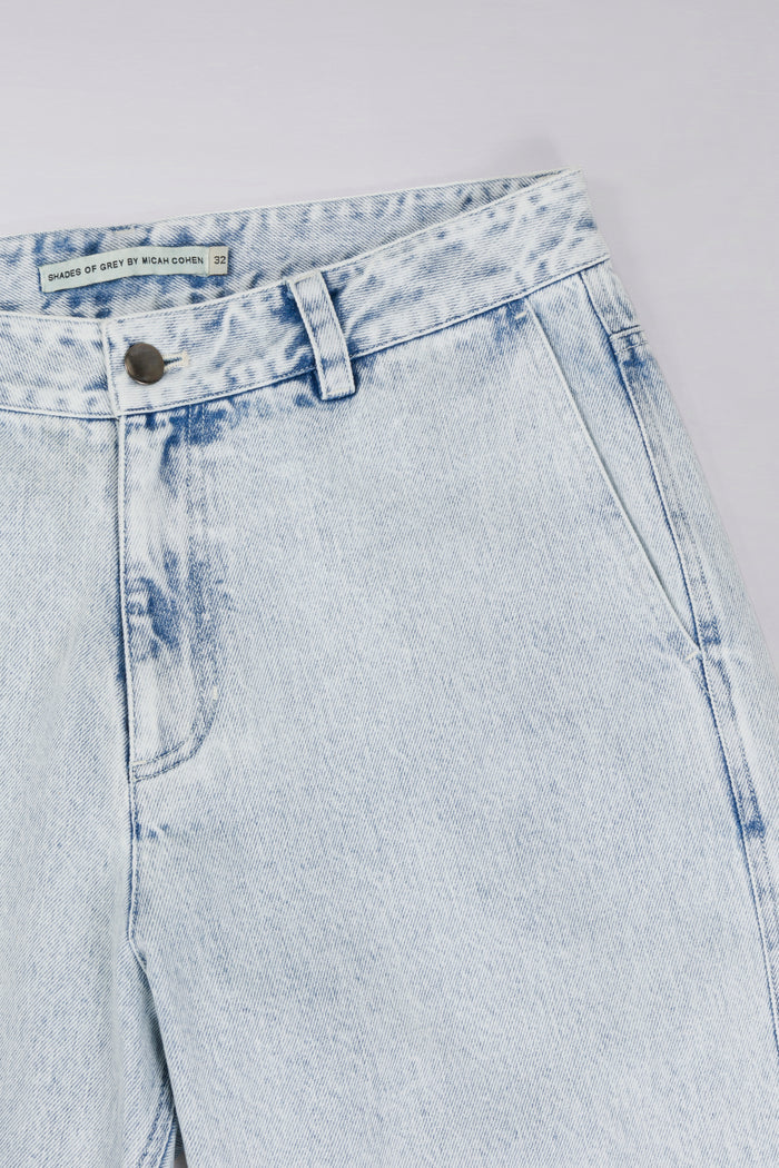 Twisted Seam Pant - Bleached Denim