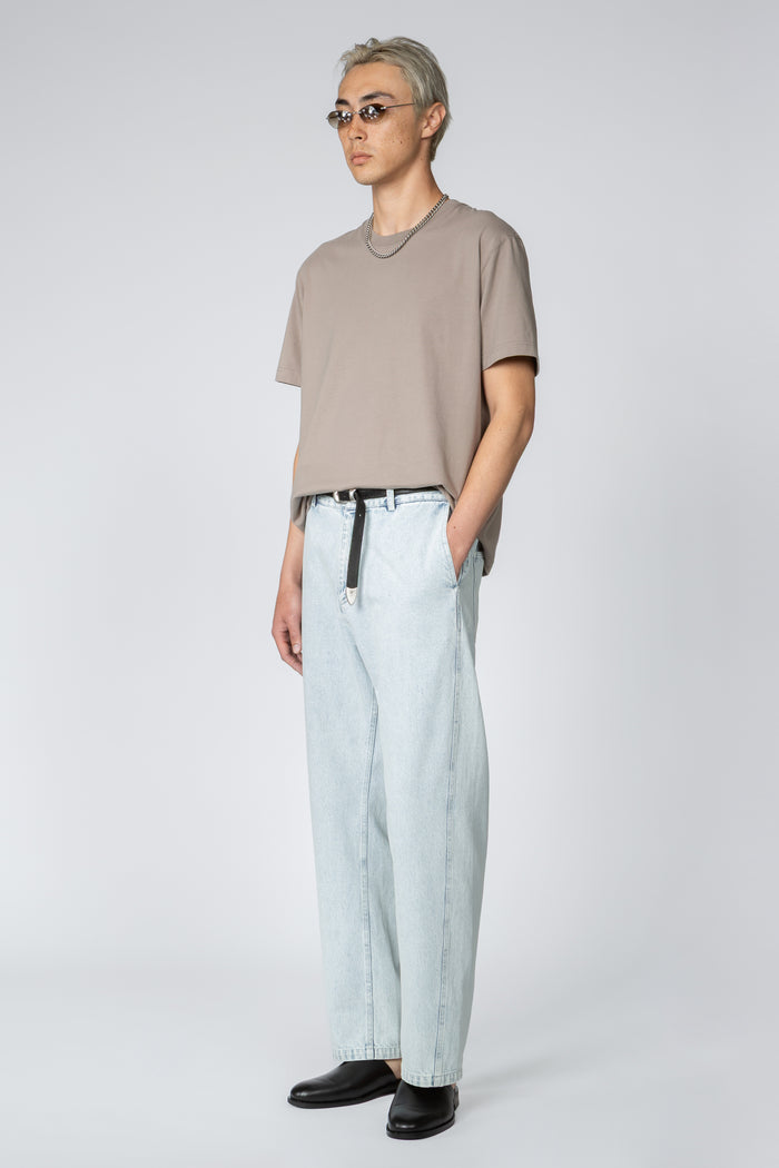 Twisted Seam Pant - Bleached Denim
