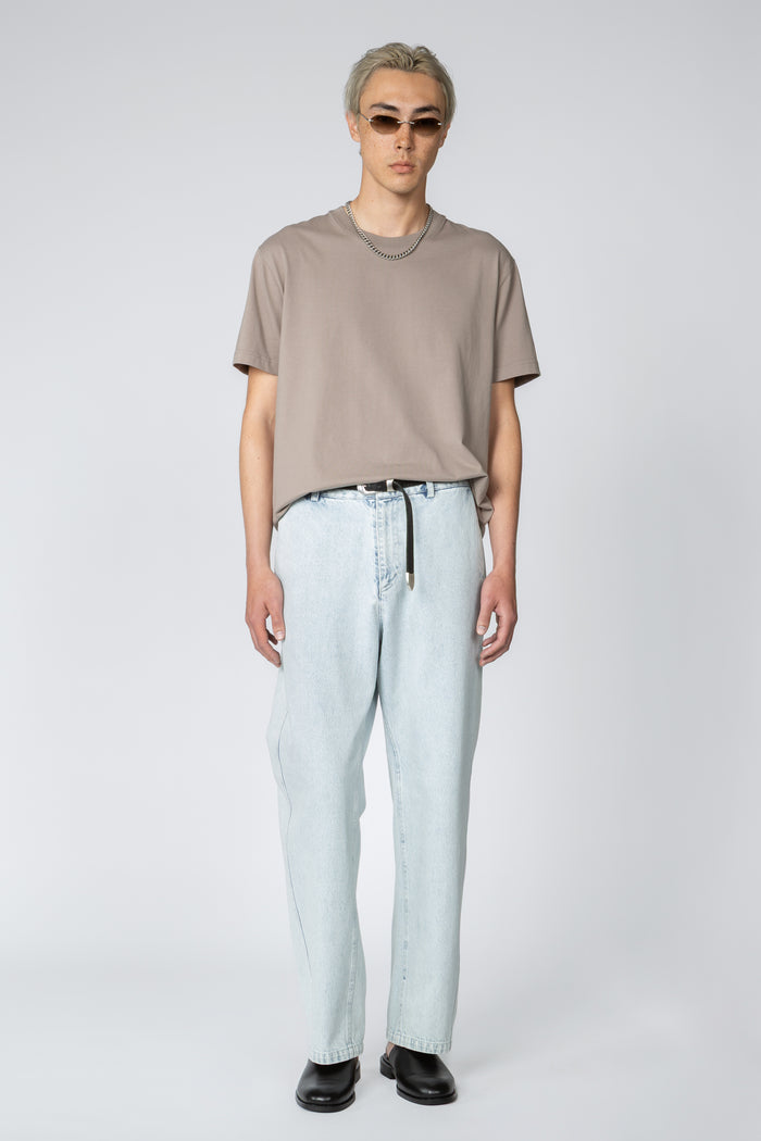 Twisted Seam Pant - Bleached Denim