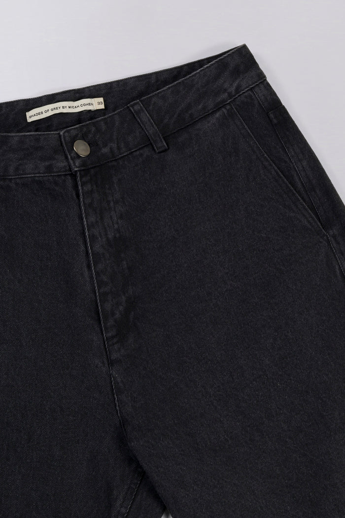 Twisted Seam Pant - Washed Black Denim