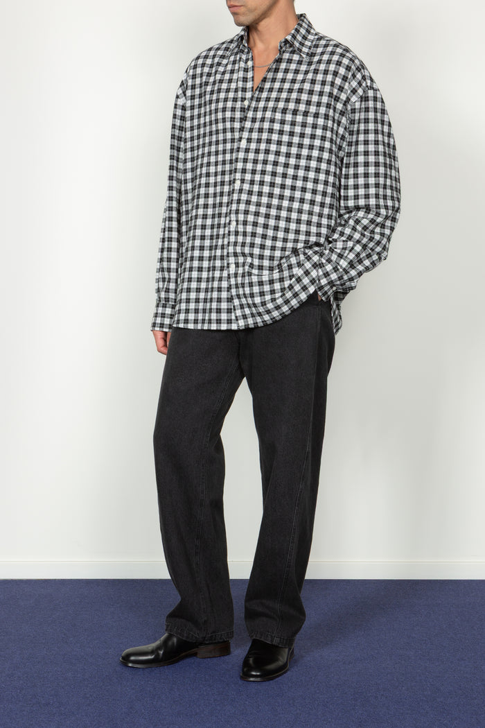 Twisted Seam Pant - Washed Black Denim