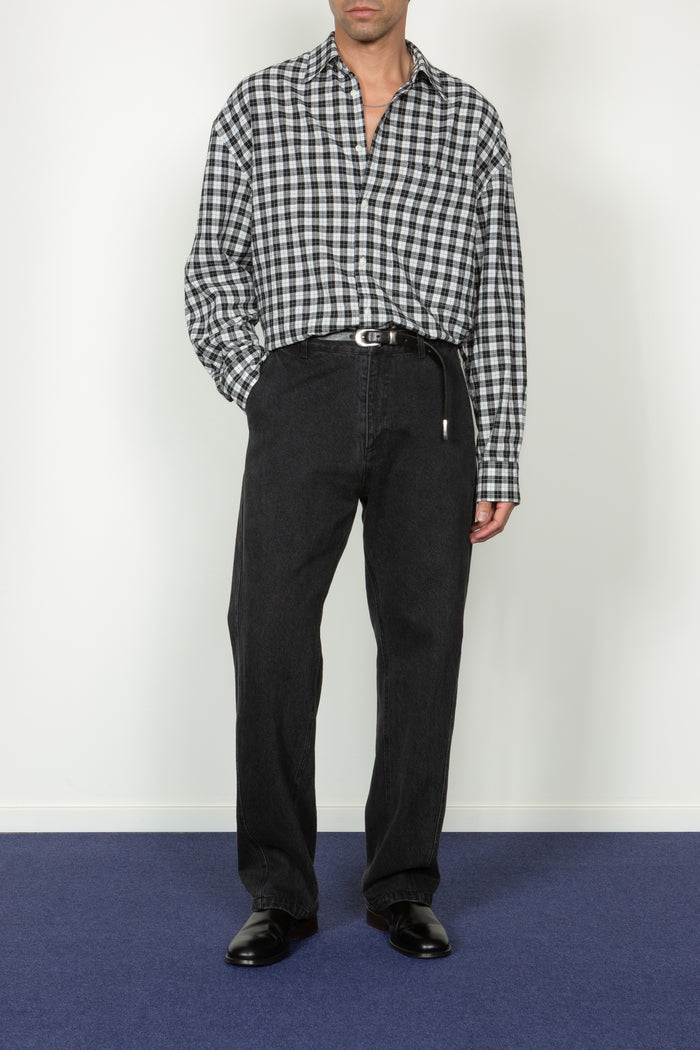 Twisted Seam Pant - Washed Black Denim