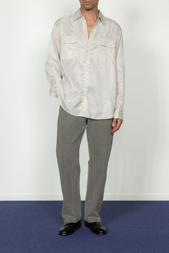 Twisted Seam Pant - Washed Grey Denim