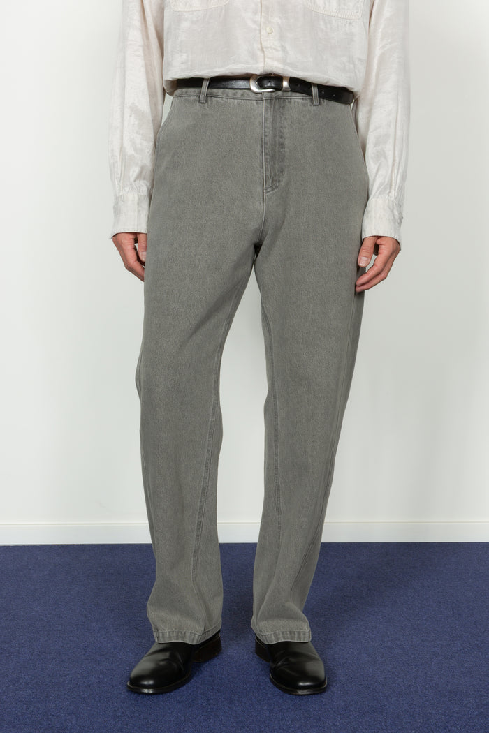 Twisted Seam Pant - Washed Grey Denim