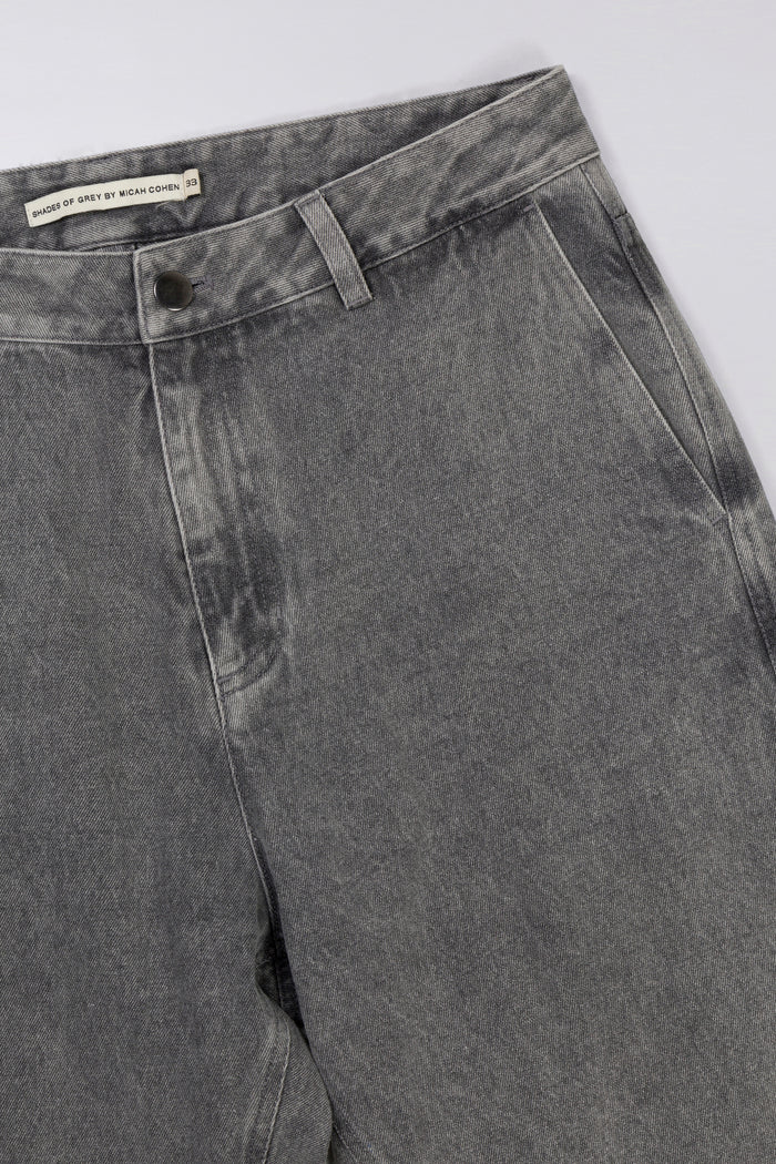 Twisted Seam Pant - Washed Grey Denim