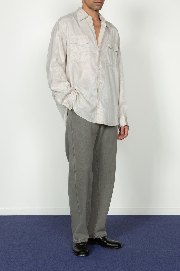 Twisted Seam Pant - Washed Grey Denim