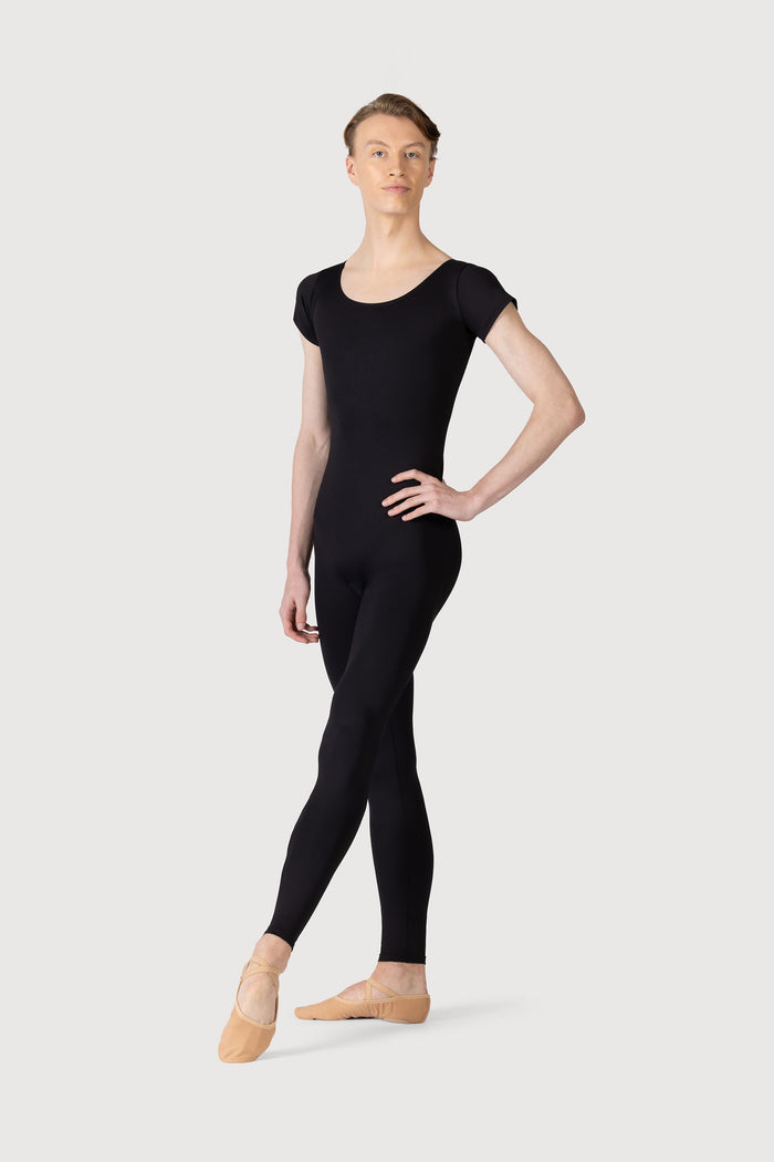 U3872M - Bloch Microlux™ Scoop Neck Cap Sleeve Mens Unitard