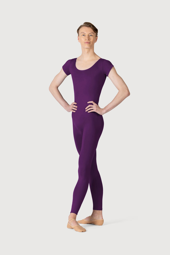 U3872M - Bloch Microlux™ Scoop Neck Cap Sleeve Mens Unitard