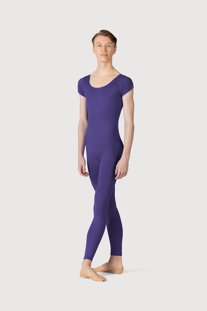 U3872M - Bloch Microlux™ Scoop Neck Cap Sleeve Mens Unitard