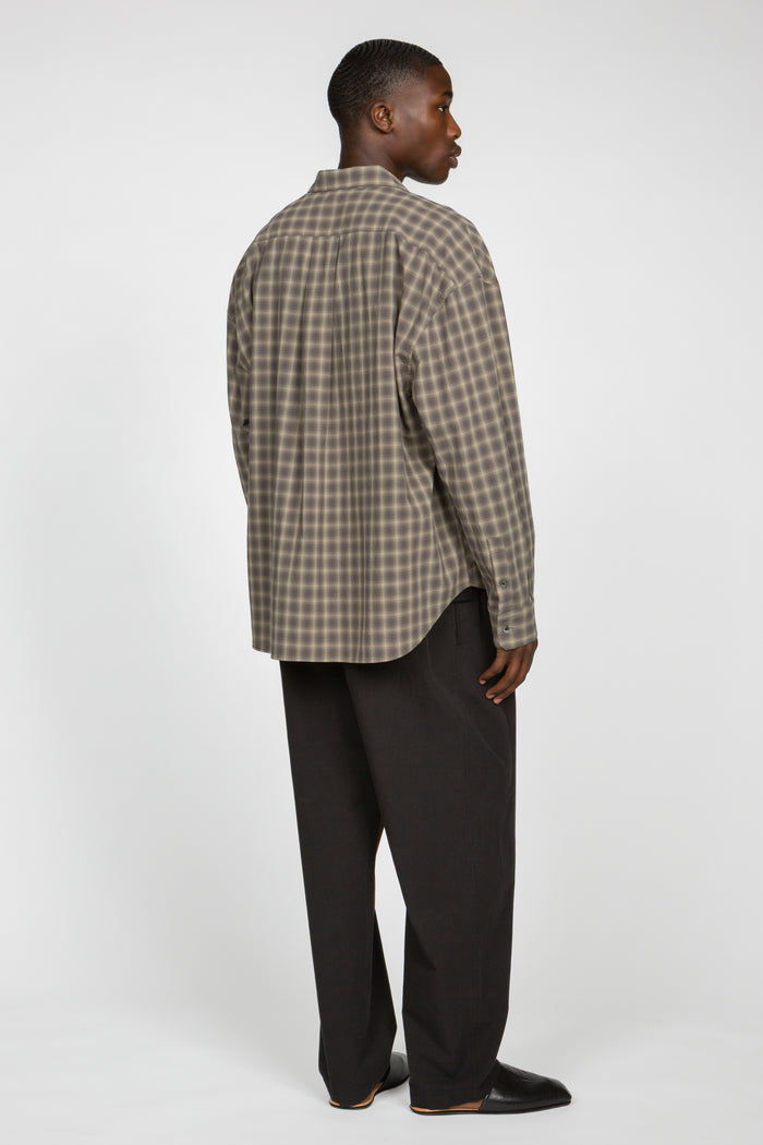 Ultra Oversized Shirt - Grey Shadow Plaid