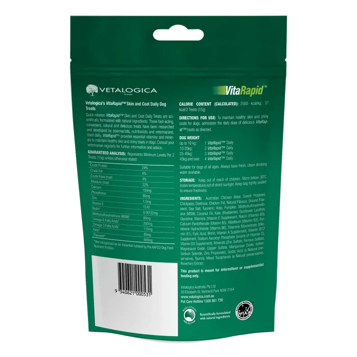 Vetalogica Vetalogica VitaRapid® Skin & Coat Daily Treats For Dogs - 210g