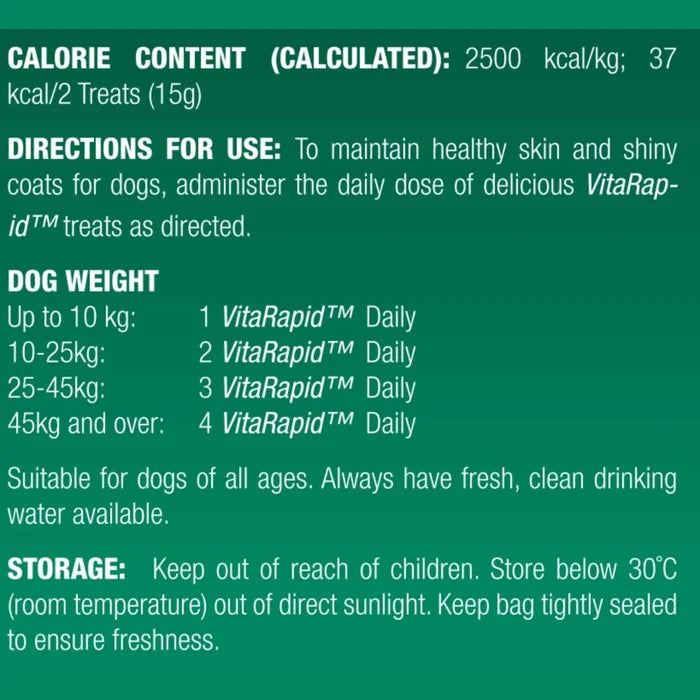 Vetalogica Vetalogica VitaRapid® Skin & Coat Daily Treats For Dogs - 210g